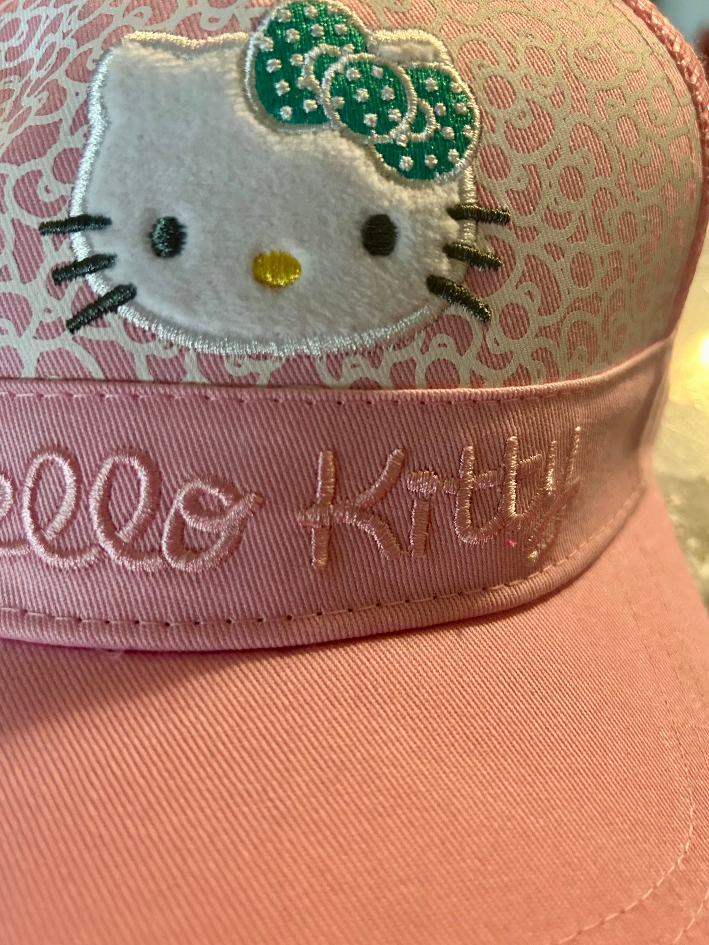 Hello Kitty Light Pink Baseball Cap Embroidered (adult sz adjustable)