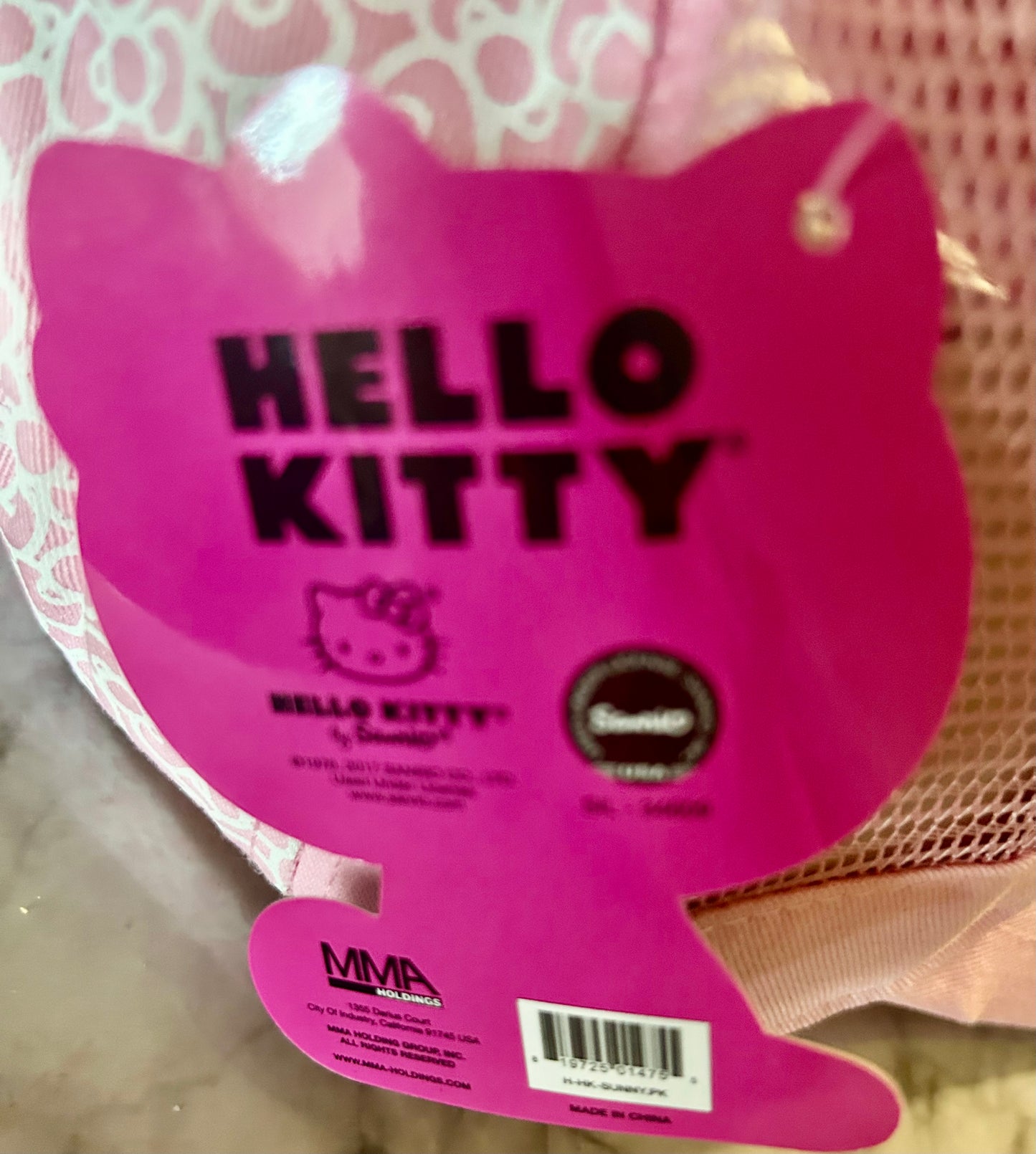 Hello Kitty Light Pink Baseball Cap Embroidered (adult sz adjustable)