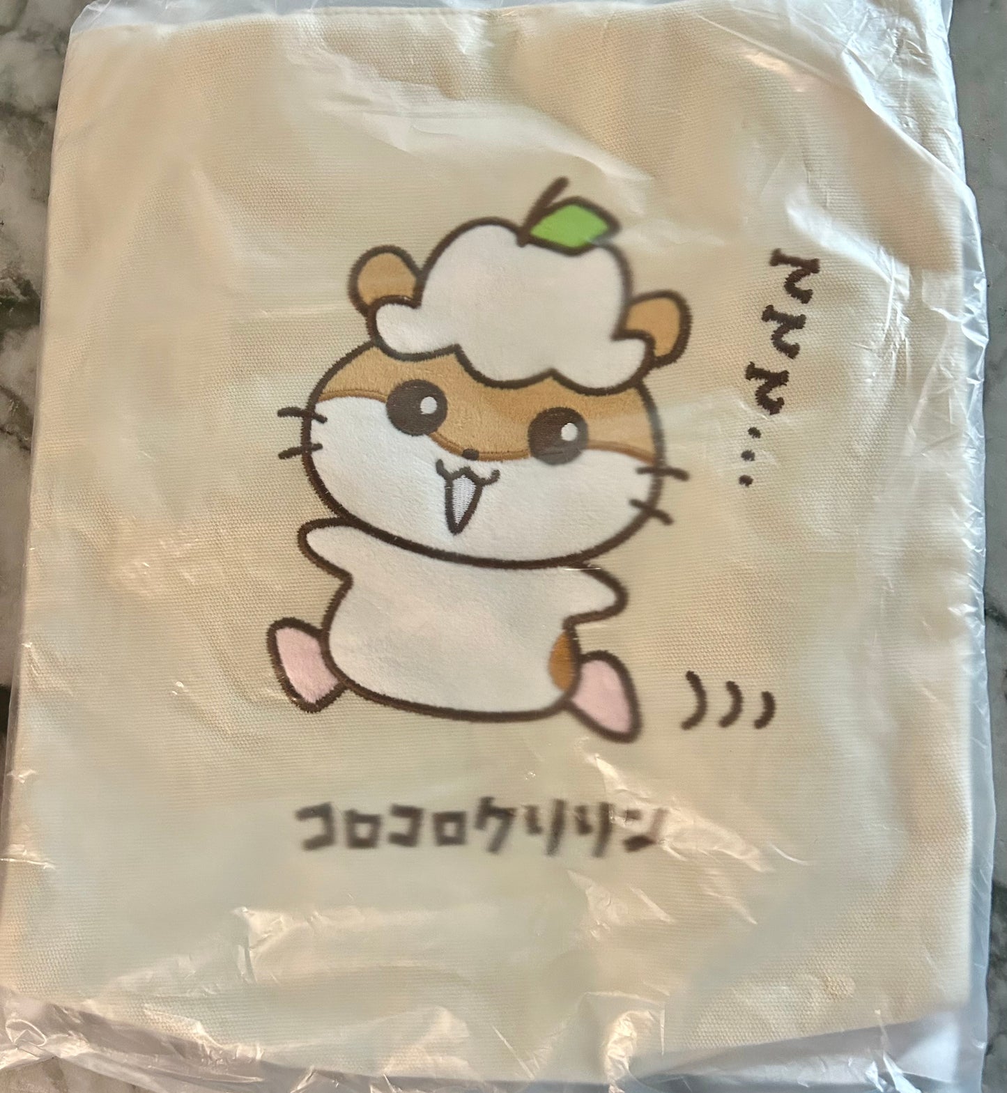 Corocorokurinrin Large Canvas Tote Bag