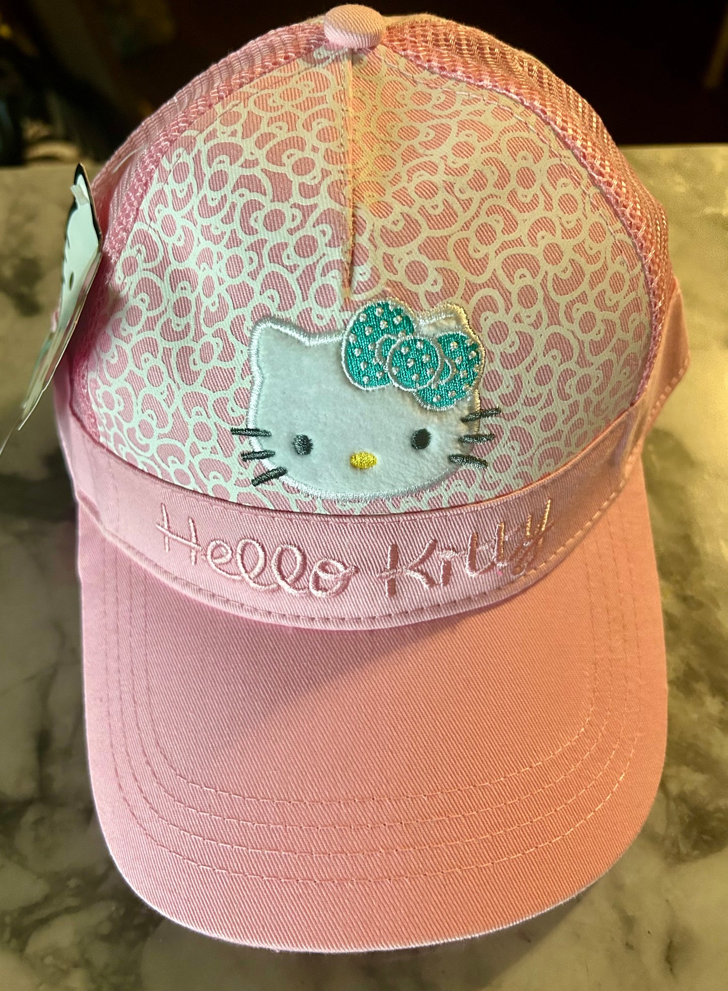 Hello Kitty Light Pink Baseball Cap Embroidered (adult sz adjustable)