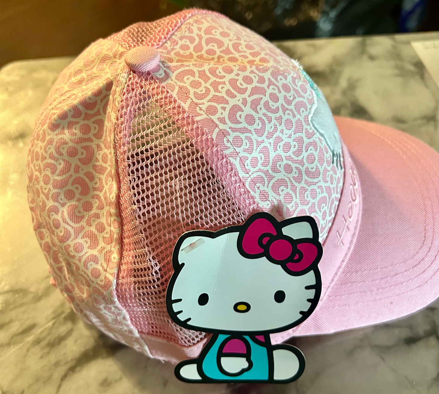 Hello Kitty Light Pink Baseball Cap Embroidered (adult sz adjustable)