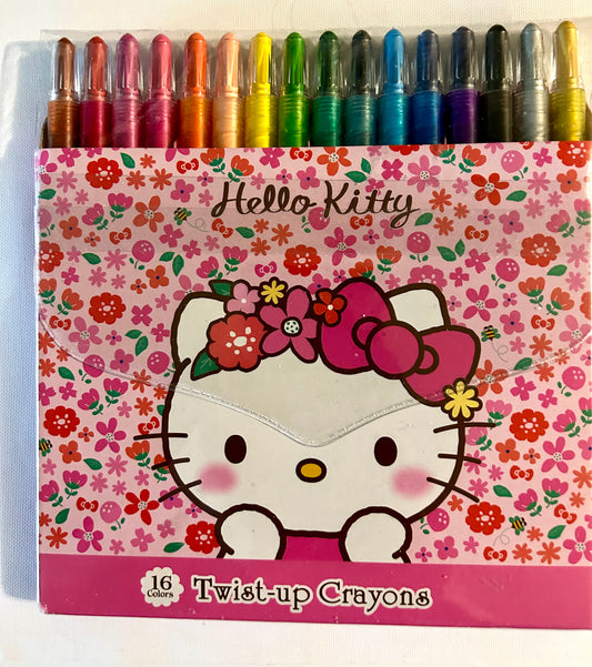 Hello Kitty Sanrio Twist Crayons Set of 16