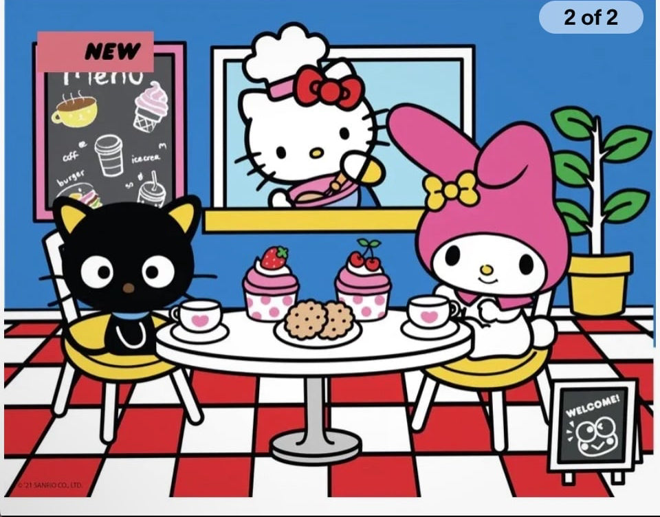 Hello Kitty Cafe Sanrio 100 Piece Puzzle 10” x 13”