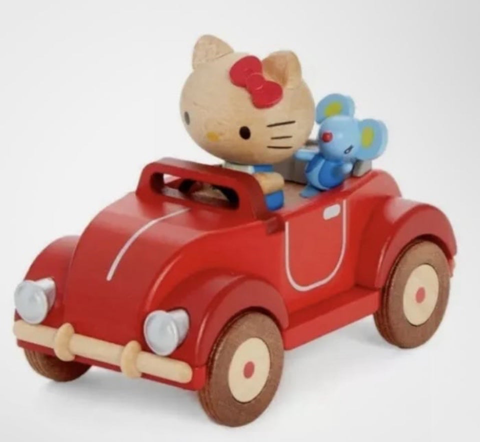 Hello Kitty Sanrio Automobile Music Box  2” x 4” x 3”