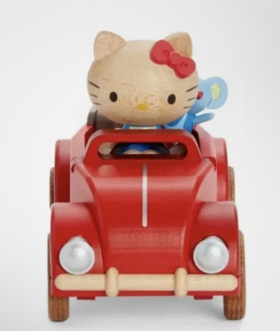 Hello Kitty Sanrio Automobile Music Box  2” x 4” x 3”