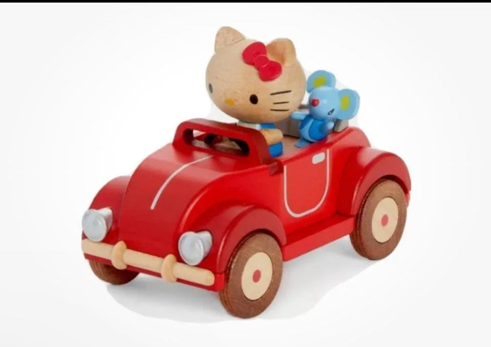 Hello Kitty Sanrio Automobile Music Box  2” x 4” x 3”