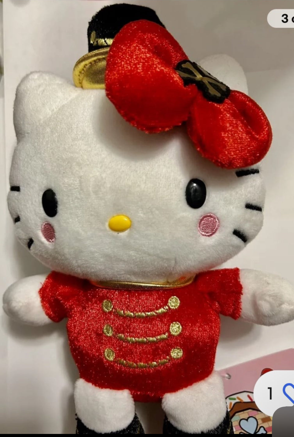 Sanrio Tokidoki Hello Kitty Christmas Red Nutcracker Soldier Plush NEW
