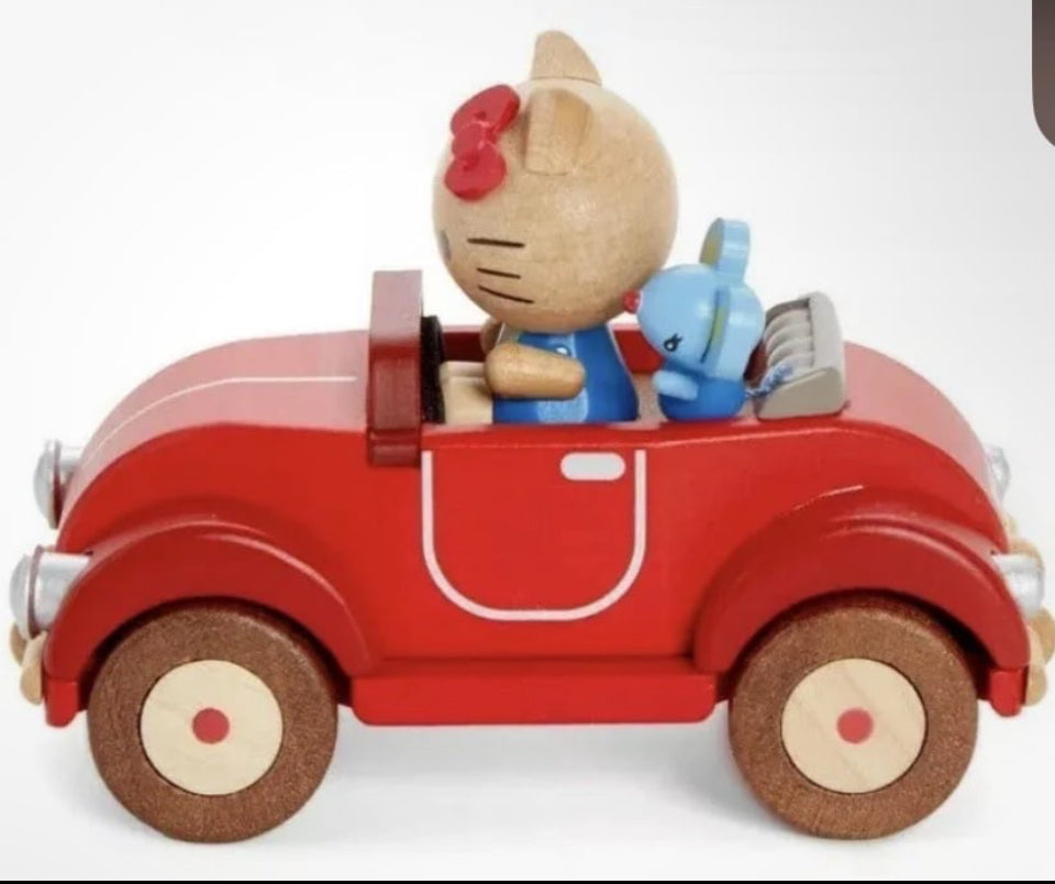 Hello Kitty Sanrio Automobile Music Box  2” x 4” x 3”