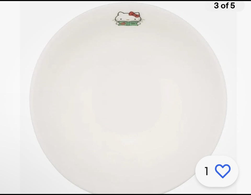 Hello Kitty Sanrio Rice Bowl White Diameter 4.1” x 1.8” Height