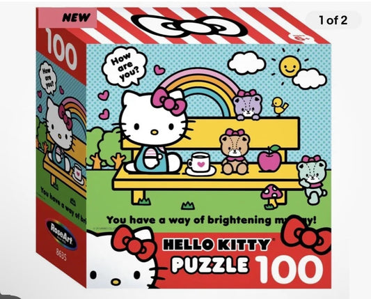 Hello Kitty with Tiny Chums Sanrio 100 Piece Puzzle 10” x 13”