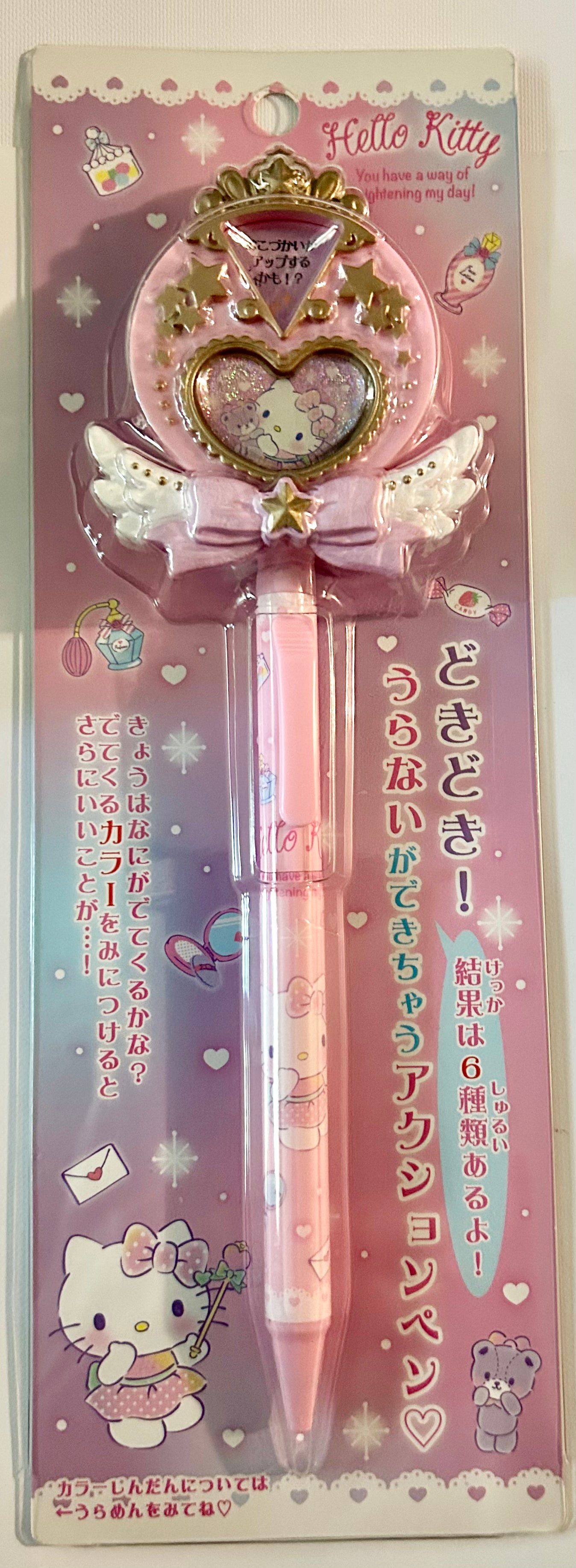 Hello Kitty Sanrio Glitter Wand Pen From Japan