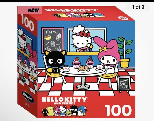 Hello Kitty Cafe Sanrio 100 Piece Puzzle 10” x 13”