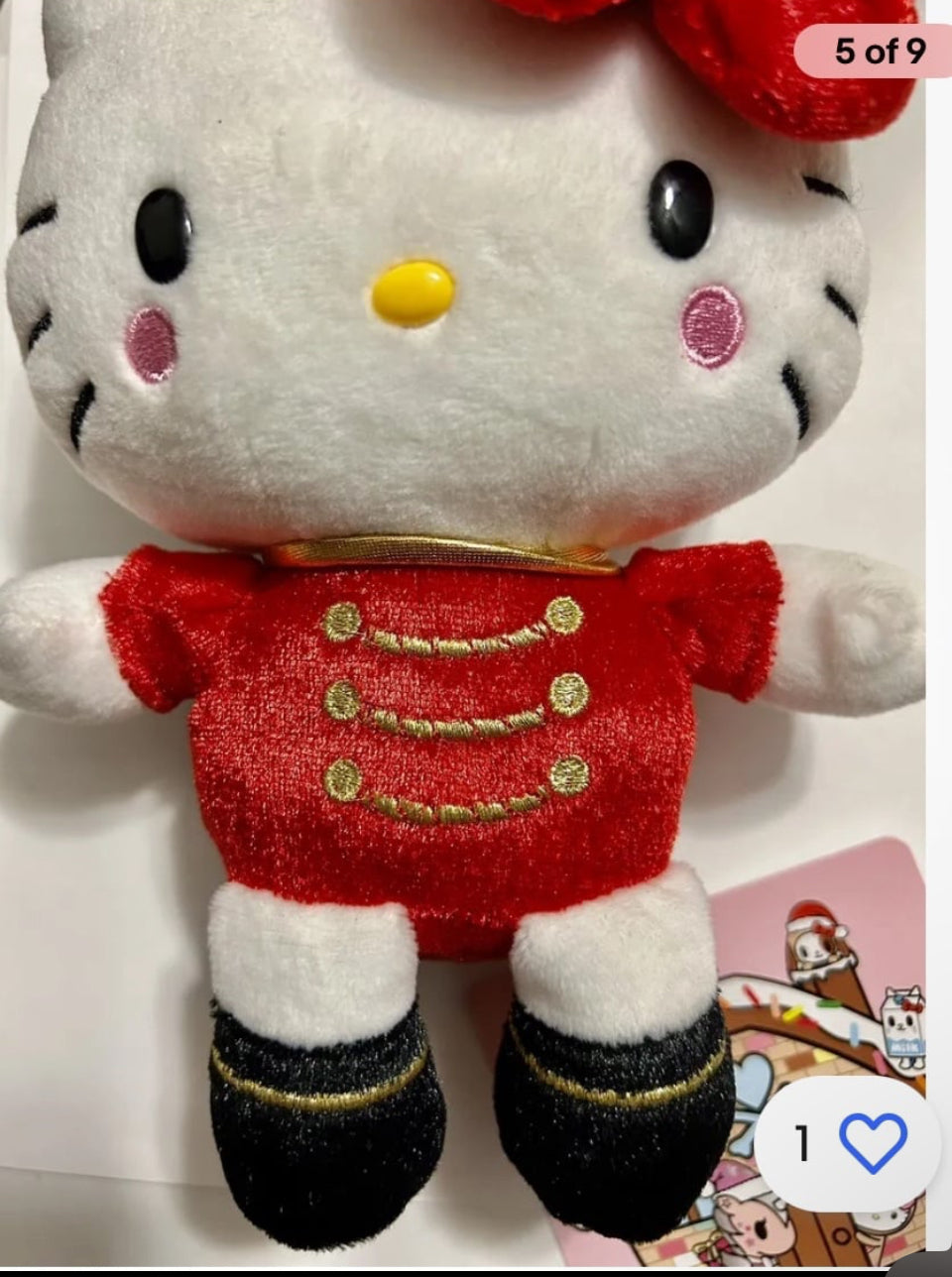 Sanrio Tokidoki Hello Kitty Christmas Red Nutcracker Soldier Plush NEW