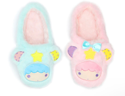 LittleTwinStars Plush House Slippers Size 5.5 - 6.5 10” Long