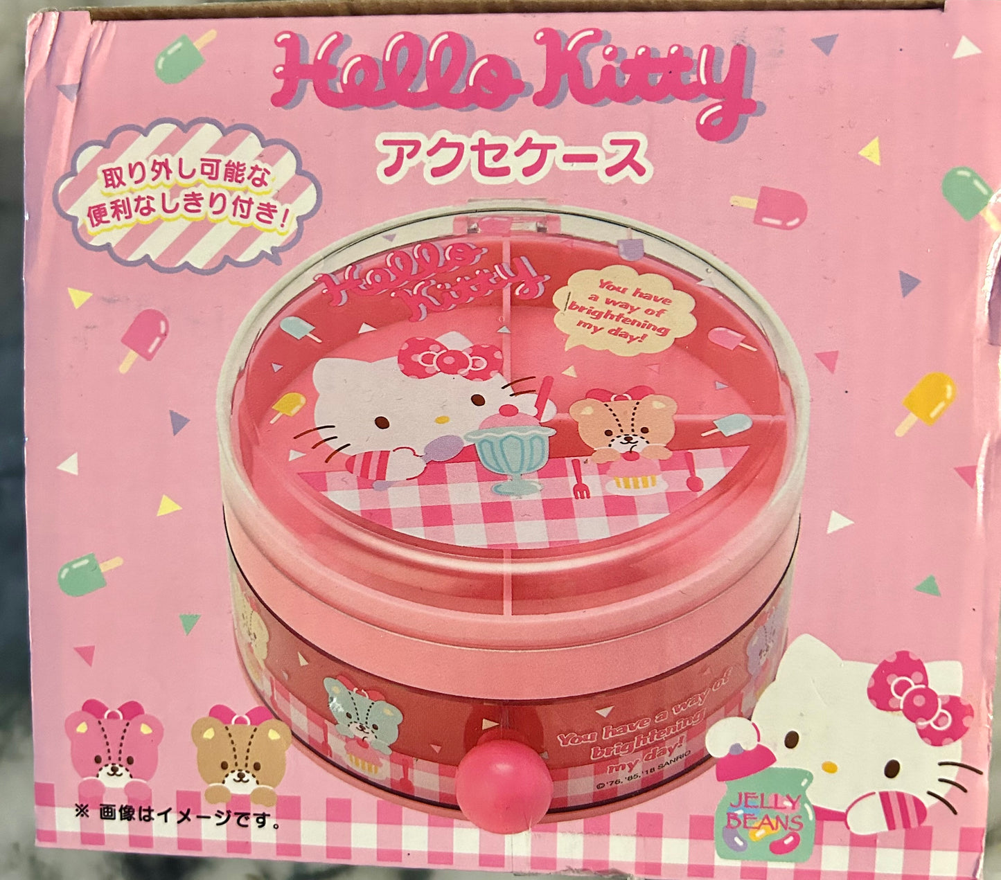 Hello Kitty Sanrio Round Double Layer Case NEW
