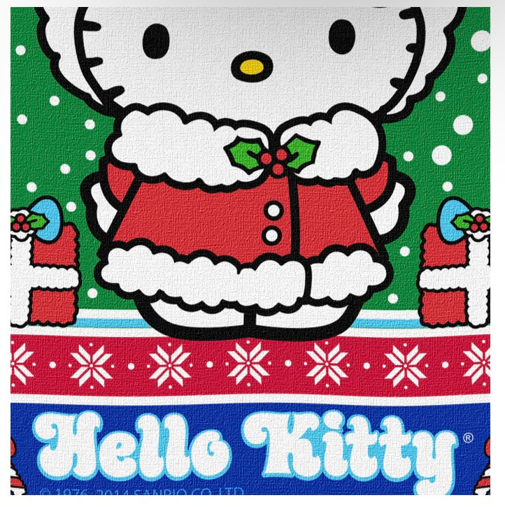 Hello Kitty Northwest Company Christmas Throw with Fringe NEW