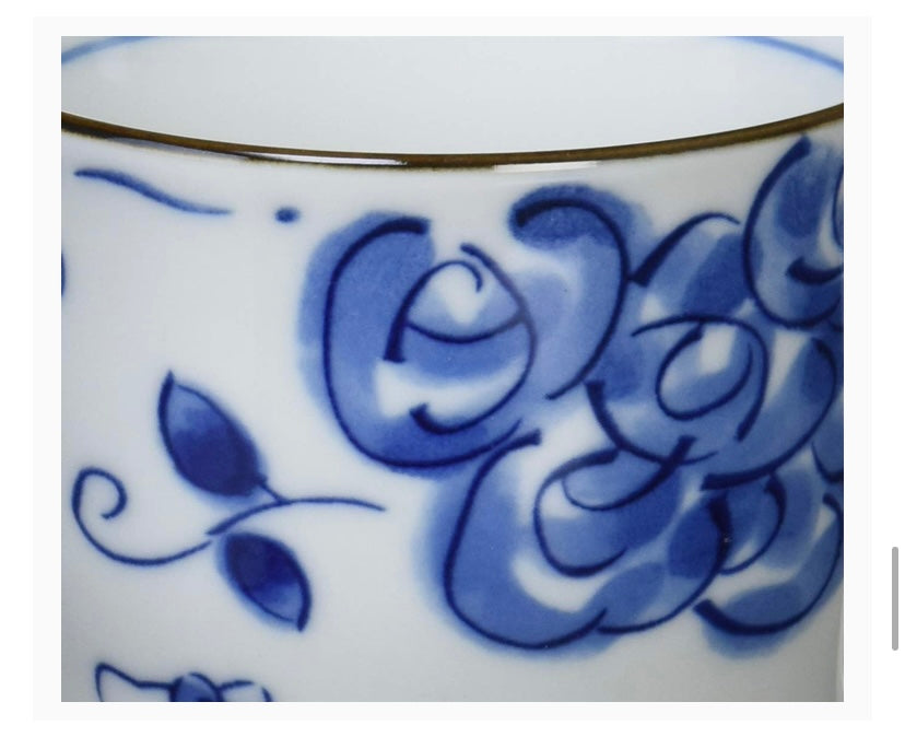 Sanrio Hello Kitty Fancy Blue Limited Edition Porcelain Mug NEW IN BOX