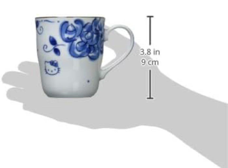 Hello Kitty Twin Set of Blue Collection Elegant Mugs