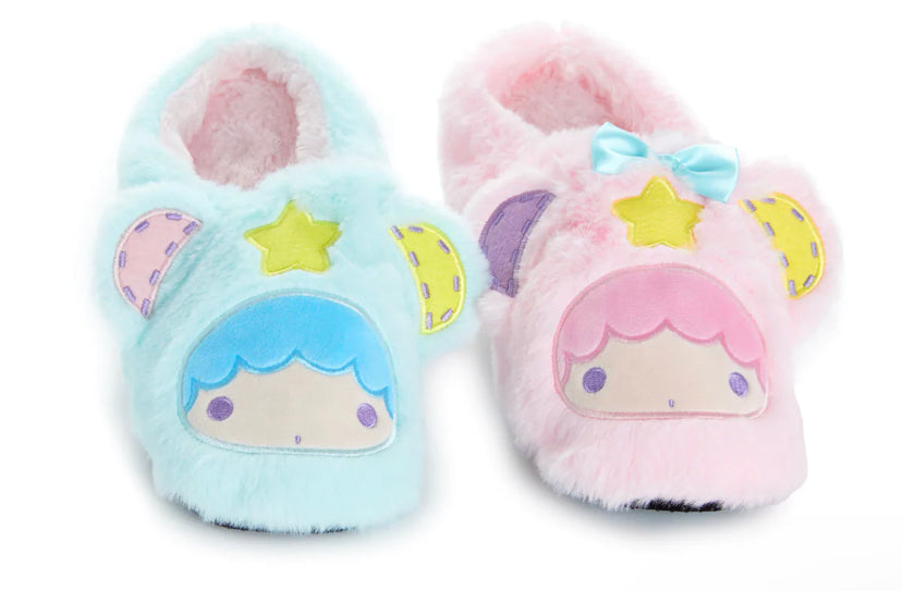 LittleTwinStars Plush House Slippers Size 5.5 - 6.5 10” Long