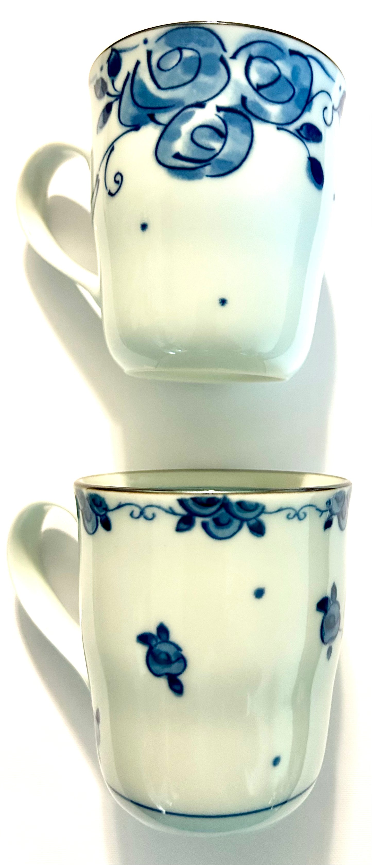 Hello Kitty Twin Set of Blue Collection Elegant Mugs