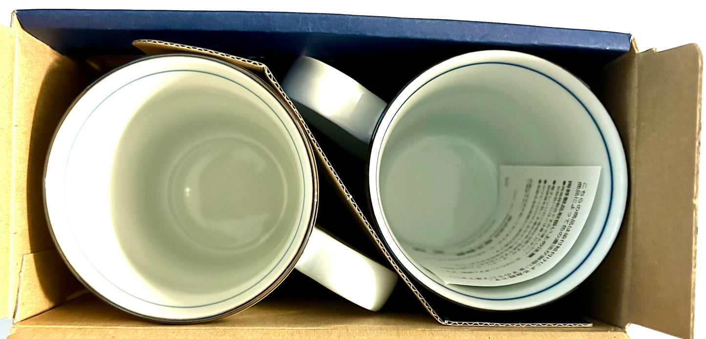 Hello Kitty Twin Set of Blue Collection Elegant Mugs