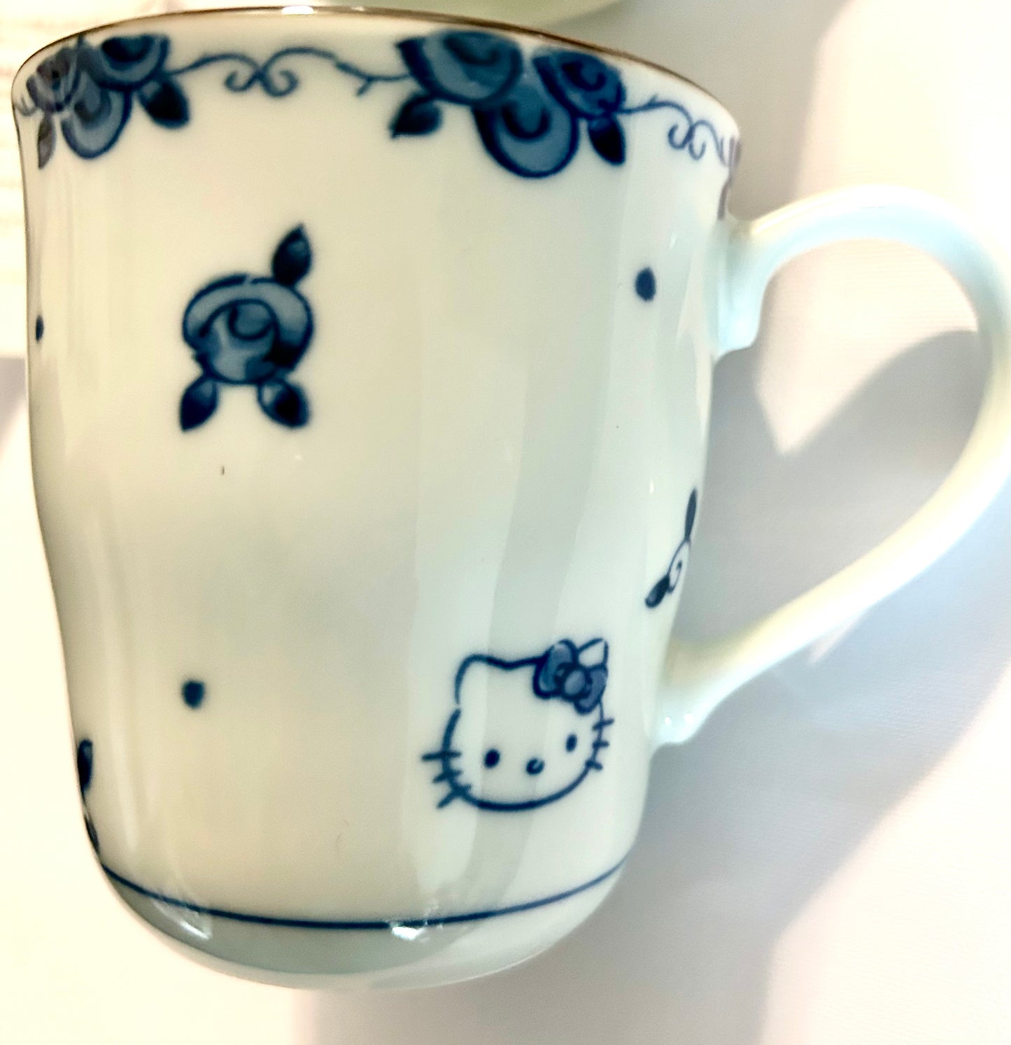 Hello Kitty Twin Set of Blue Collection Elegant Mugs