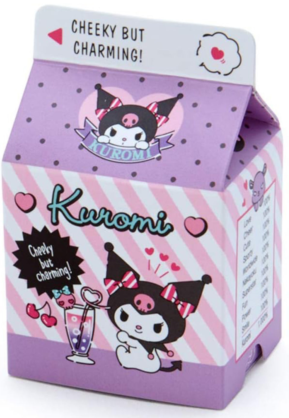 Kuromi Sanrio Milk Carton Sticker Set