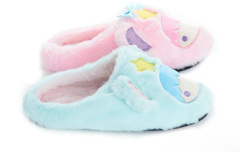 LittleTwinStars Plush House Slippers Size 5.5 - 6.5 10” Long