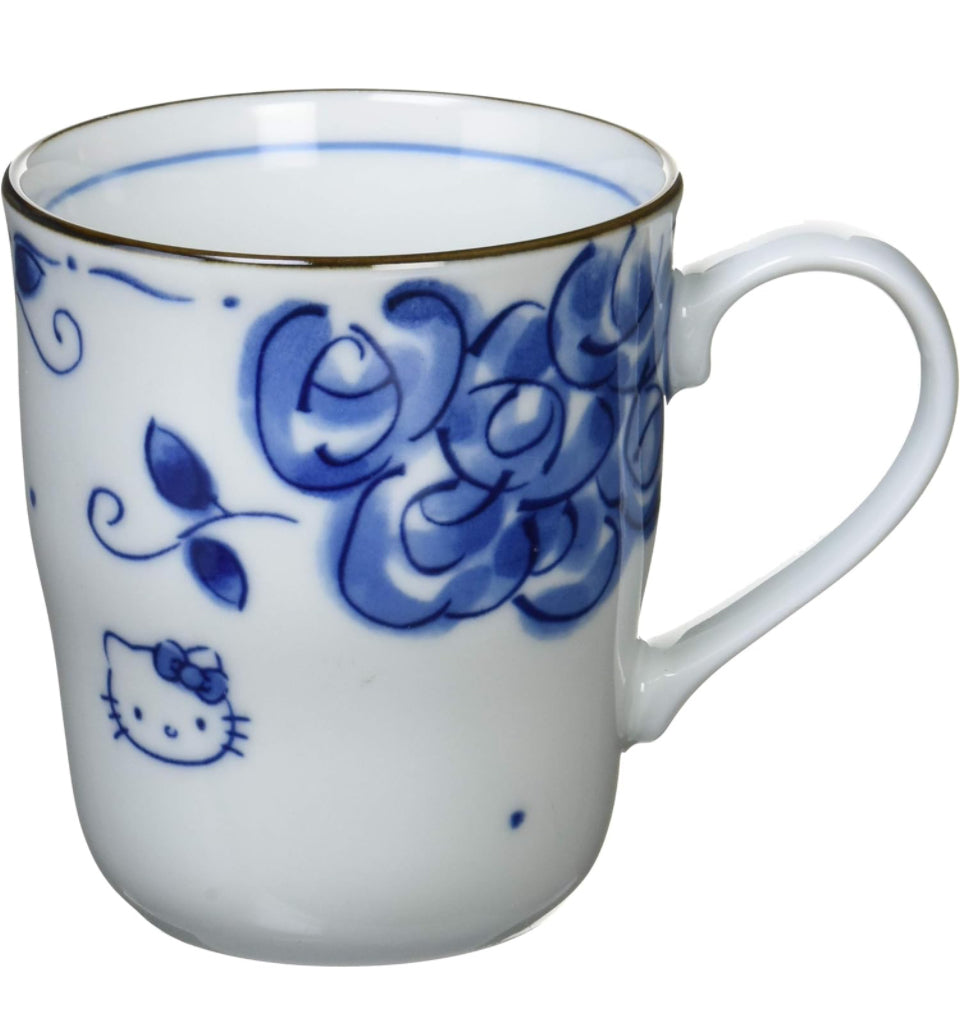 Hello Kitty Twin Set of Blue Collection Elegant Mugs